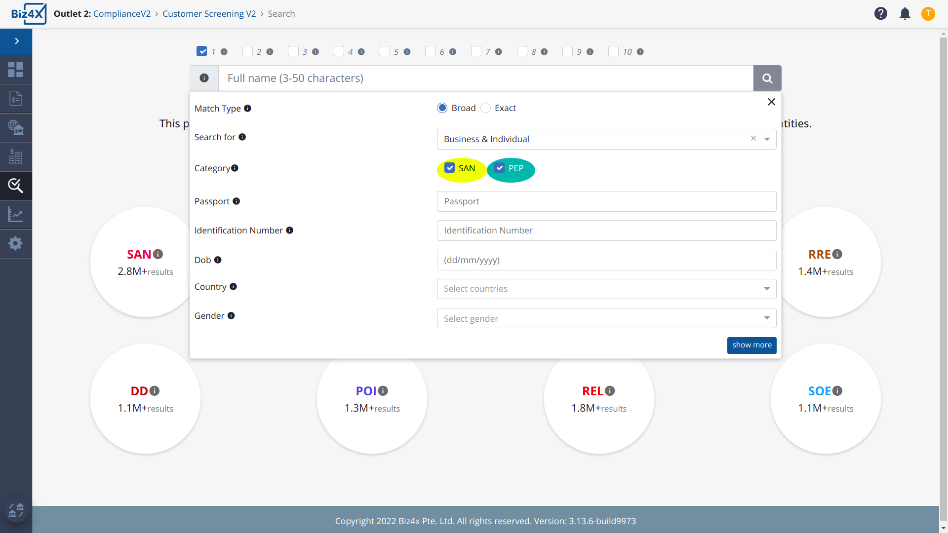 Biz4x release 3.12.3: Compliance UI improvement