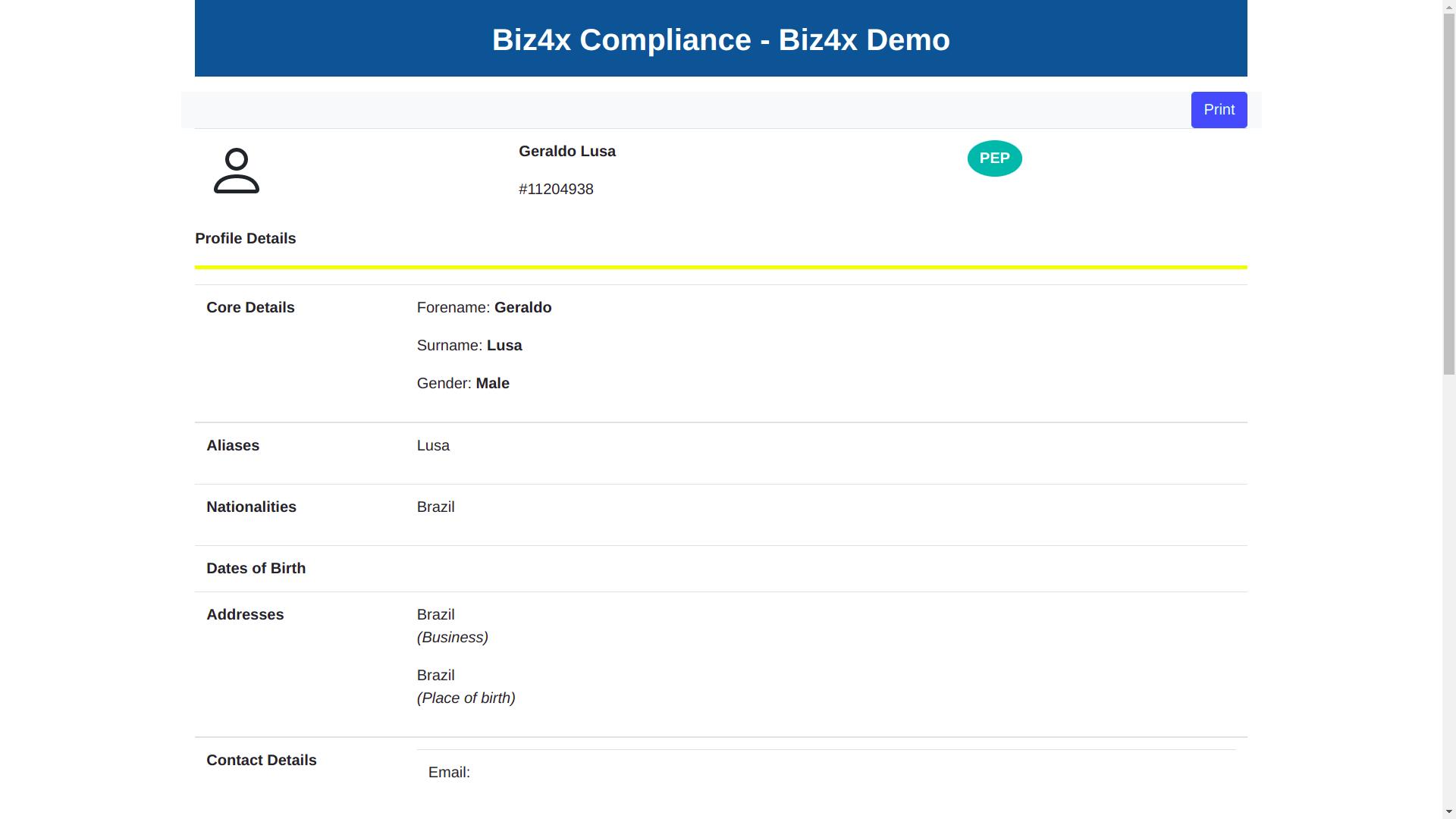 Biz4x release 3.12.3: Compliance UI improvement