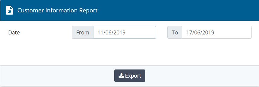 Widget for customer information report Si Pesat
