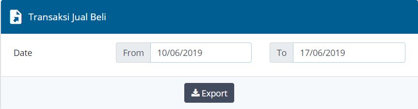 Widget for Transaksi Jual Beli report